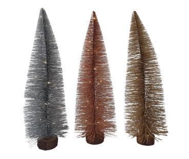 Deko Tannenbaum 50cm beleuchtet 25 LEDs warmweiß - 3 Farben -